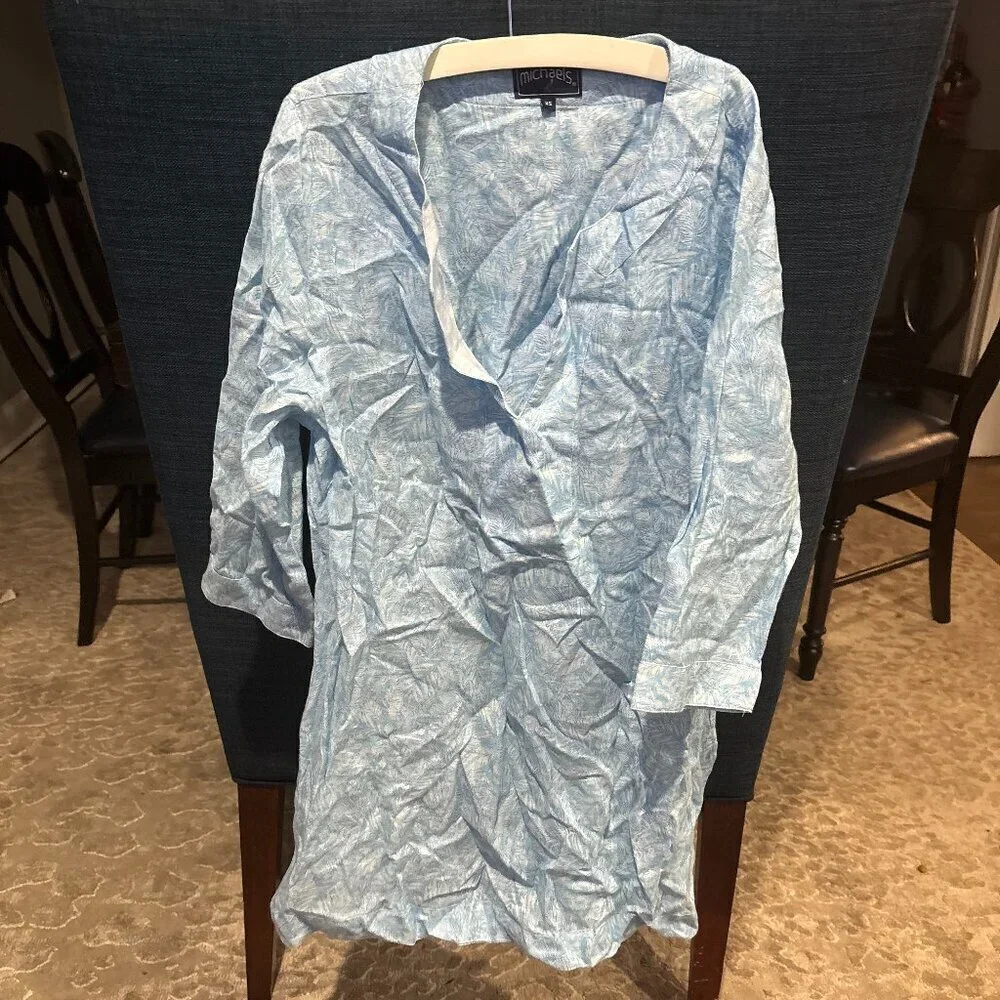 Michaels linen coverup xs tunic dress